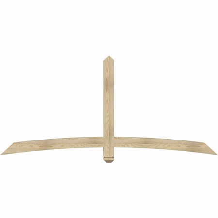 Ekena Millwork Bellingham Rough Sawn Timber Gable Bracket, Douglas Fir, 84"W x 38"H x 4"D x 4"F, 11/12 Pitch GBW084X38X0404BEL00RDF